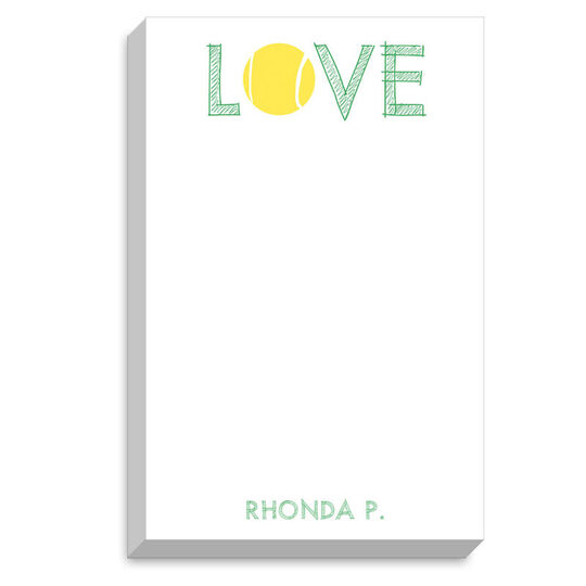 Tennis Love Chunky Notepad